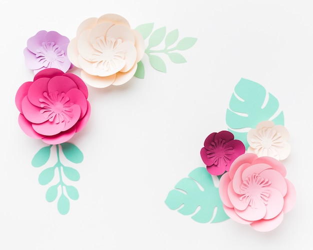 Free photo beautiful floral paper decoration