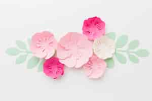 Free photo beautiful floral paper ornament