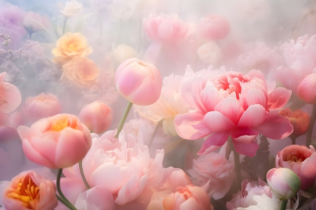 Free photo beautiful floral wallpaper