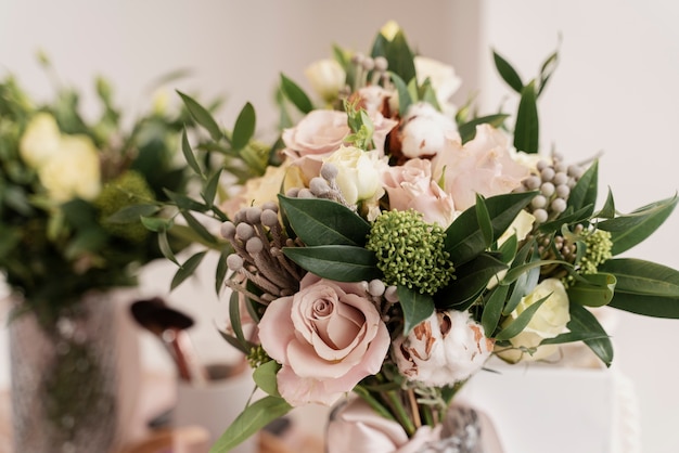 Free photo beautiful flower arrangement for wedding