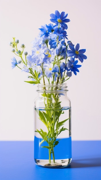 Beautiful flower vase  in studio