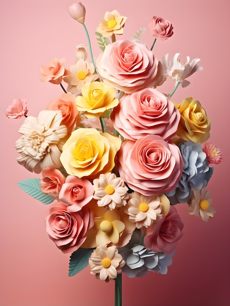 Foto gratuita bellissimo bouquet di fiori in studio