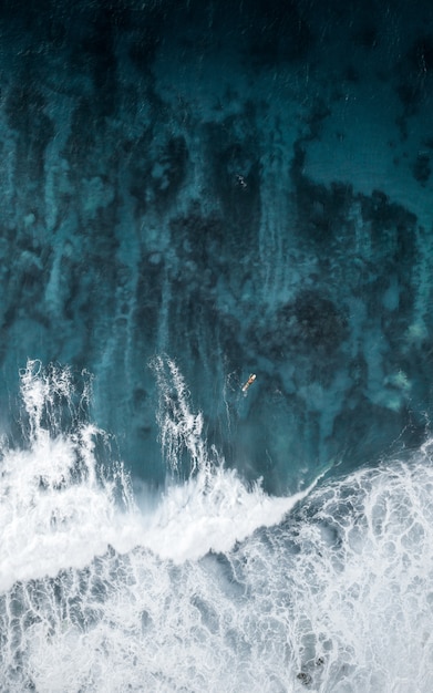 Beautiful focused closeup shot of amazing water textures at the ocean