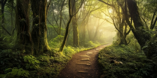 Free photo beautiful forest landscape