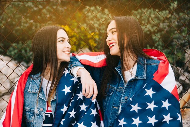 Beautiful friends laughing