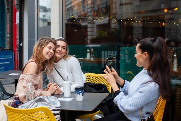 Beautiful friends spending quality time together