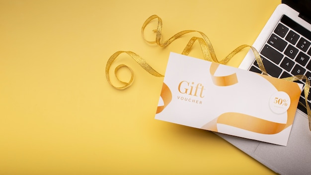 Beautiful gift voucher with decoration