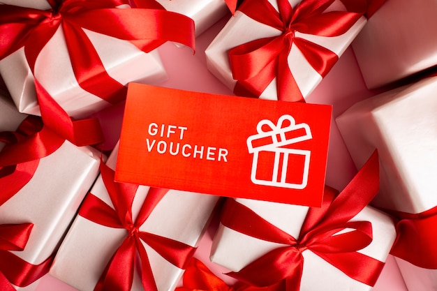 Beautiful gift voucher with decoration