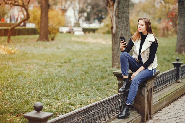 Beautiful girl in the city