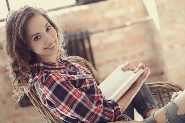 Beautiful girl at home