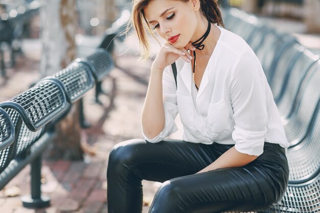 beautiful girl on the street