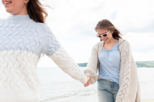 Beautiful girls spending time together