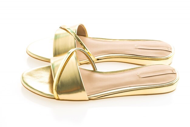 Beautiful gold sandal shoes