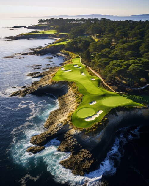 Bellissimo paesaggio di un campo da golf