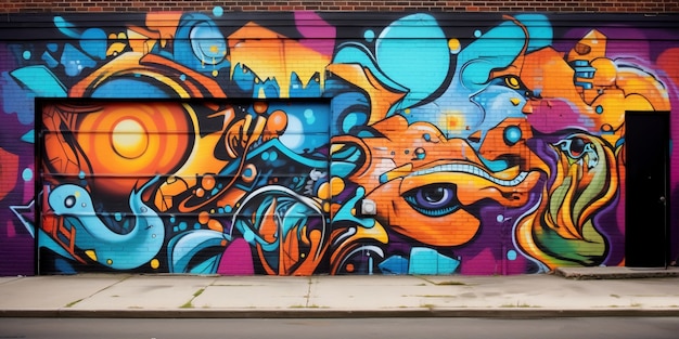 Foto gratuita bellissimi graffiti sull'edificio