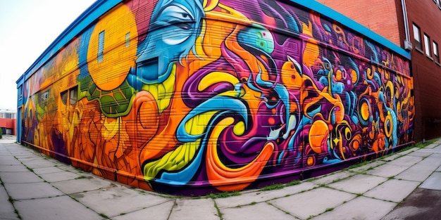 Foto gratuita bellissimi graffiti sull'edificio