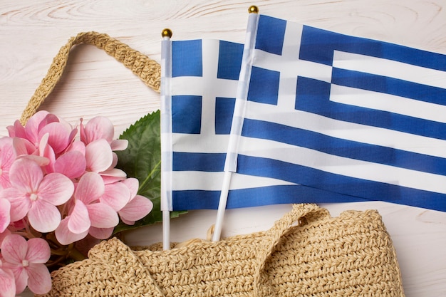 Free photo beautiful greek flag