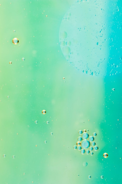 Free photo beautiful green background with water bubbles