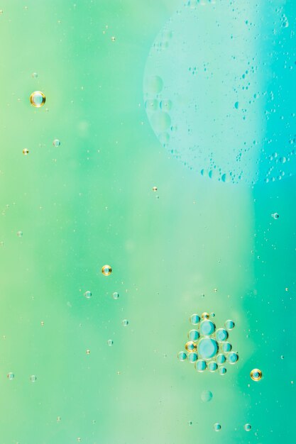 Beautiful green background with water bubbles