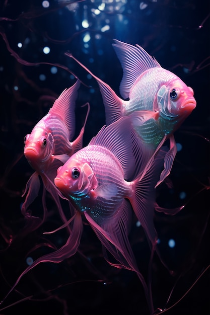 Free photo beautiful group of fish undersea