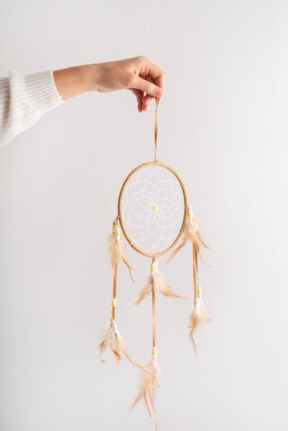 Free photo beautiful handmade dreamcatcher