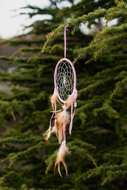 Free photo beautiful handmade dreamcatcher