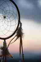 Free photo beautiful handmade dreamcatcher