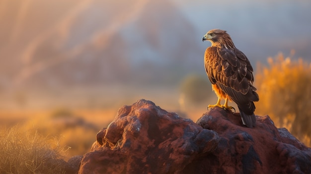 自然の中の美しい鷹