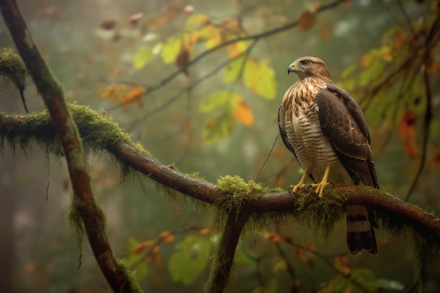 Free photo beautiful hawk in nature