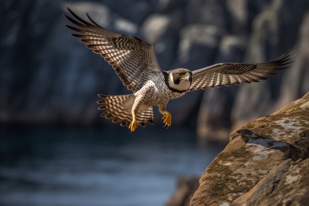 Free photo beautiful hawk in nature