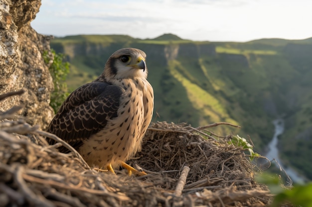 Free photo beautiful hawk in nature