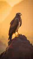 Free photo beautiful hawk in nature