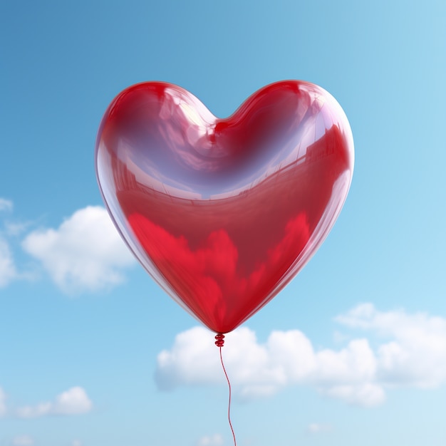 Foto gratuita bellissimo palloncino a forma di cuore