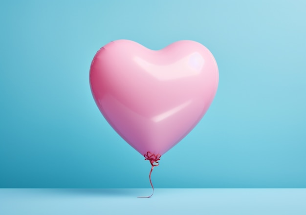 Free photo beautiful heart shaped balloon