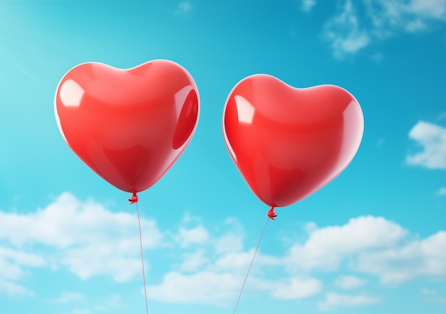 Beautiful heart shaped balloon