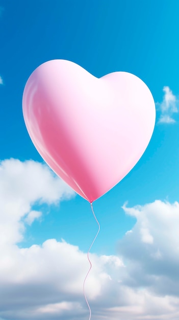 Free photo beautiful heart with clear sky