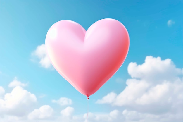 beautiful heart with clear sky