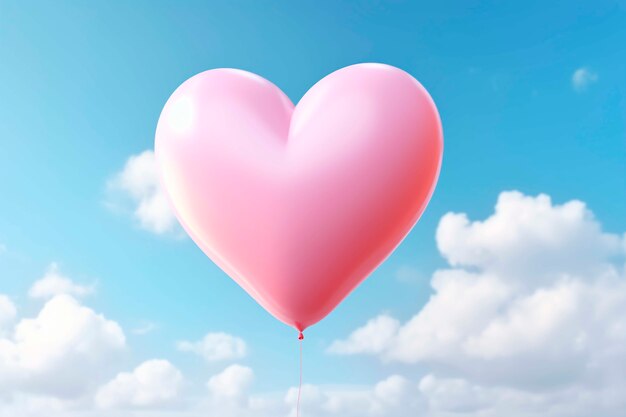 Beautiful heart with clear sky