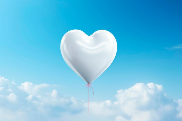 Beautiful heart with clear sky