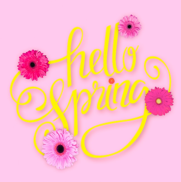 Free photo beautiful hello spring collage