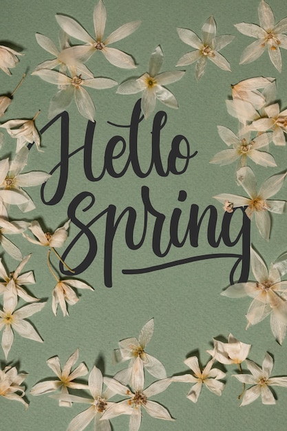 Free photo beautiful hello spring collage