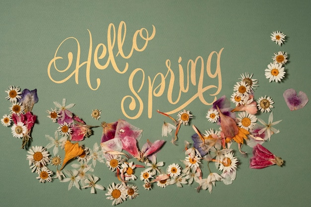 Free photo beautiful hello spring collage