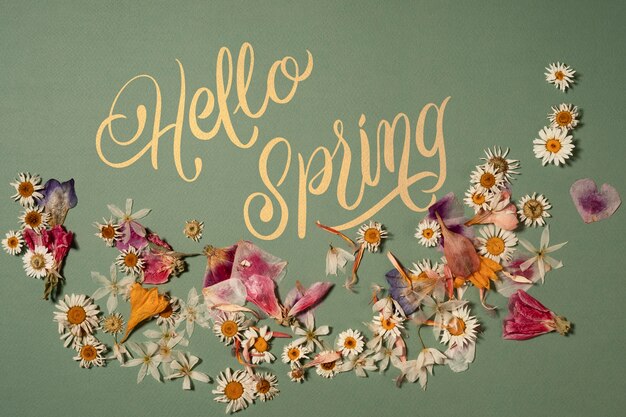 Beautiful hello spring collage