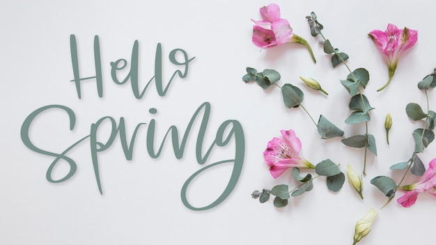 Free photo beautiful hello spring collage