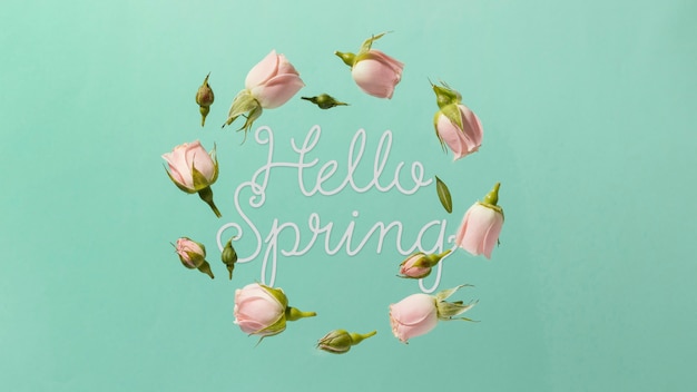 Beautiful hello spring collage