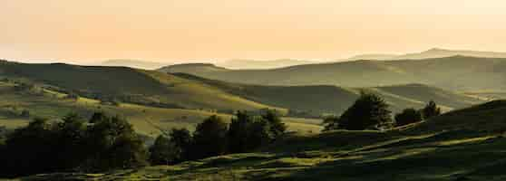 Free photo beautiful hill landscapes in transylvania romania