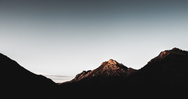 Beautiful horizontal shot of mountains during daytime