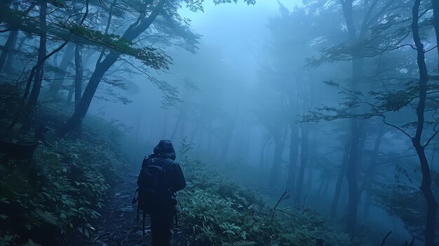 美しい日本の森の景色