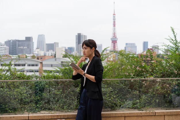 Beautiful japanese woman concept