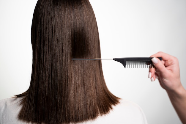 beautiful keratin treated hair